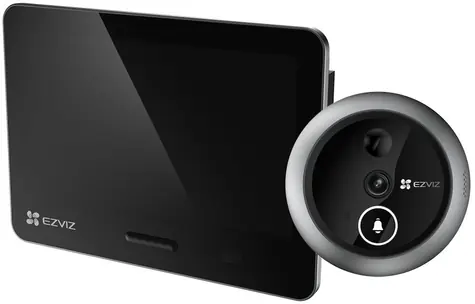 EZVIZ EP4 Chytré dveřní kukátko stříbrná / Wi-Fi / 4K UHD 8Mpix / dotykový displej 5.5" / IP54