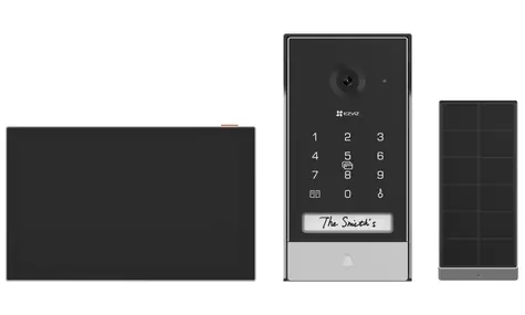 EZVIZ EP7 Chytrý domácí interkom černo-stříbrná / Wi-Fi / 2K / dotykový monitor 7" / bezdrátový zvonek / IP65