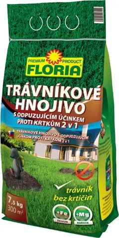 Agro Floria trávníkové hnojivo s odpuzujícím účinkem proti krtkům 7.5 kg
