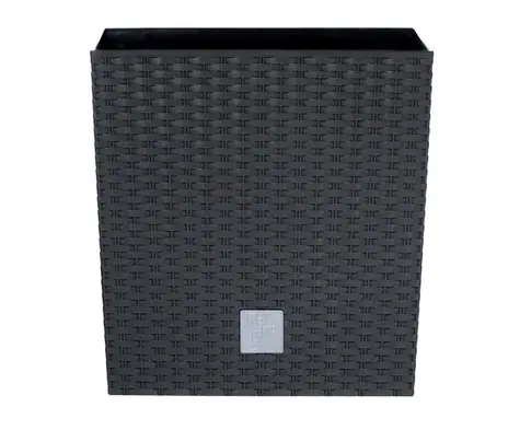 PROSPERPLAST Rato Square antracit 26.5 x 26.5 x 50 cm / Květináč 