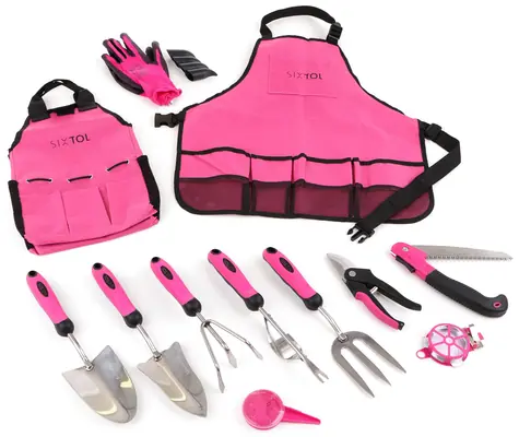 SIXTOL GARDEN PINK 12 / Sada zahradního nářadí / 12 ks