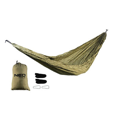 NEO TOOLS 63-124 / houpací síť / 330 x 140 cm / Nosnost: 200 kg