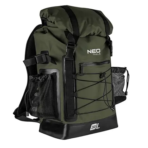 NEO TOOLS 63-131 / Outdoor batoh / zelený z polyuretanu / voděodolný / nastavitelné popruhy