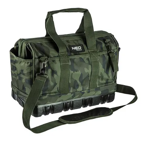 NEO TOOLS 84-322 / Outdoor taška / maskáčová z polyesteru / voděodolné dno / nastavitelné popruhy