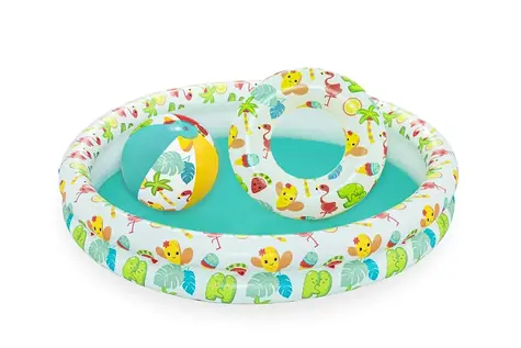 Bestway Nafukovací SET - bazén 112cm & plavací kruh 51cm & míč 41x15cm