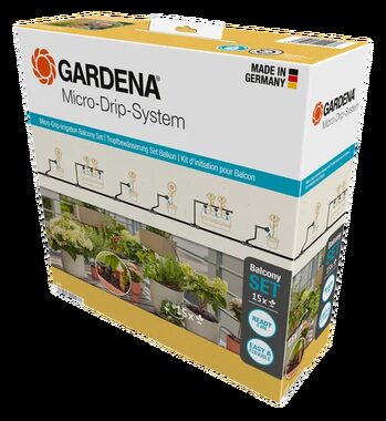 Gardena 13401-20 Micro-Drip-System zavlažování - sada pro balkony (15 rostlin)