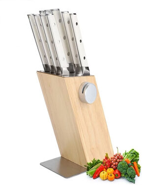 iPureHome 10-dílná sada kuchyňských nožů bílá se stojanem