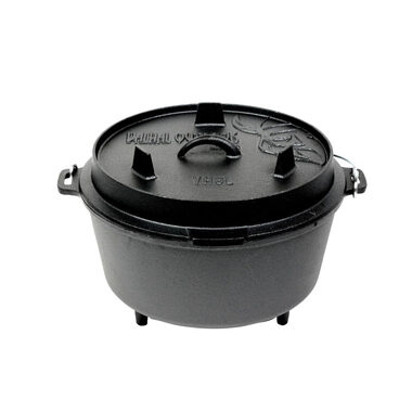 Valhal Outdoor Litinový outdoorový hrnec (Camp Dutch oven) VH8L+