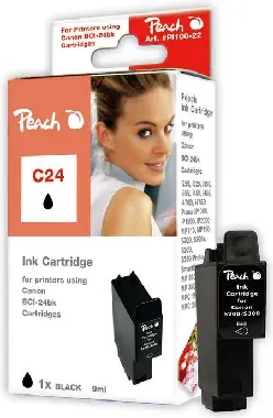 Peach BCI-24bk alternativní cartridge/ 9 ml / černá