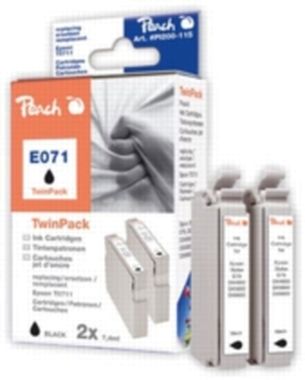 Peach T0711 alternativní cartridge /  2 x 7.4 ml / Černá