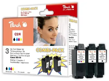 Peach BCI-24 alternativní cartridge /  2x9, 1x15 ml / CombiPack