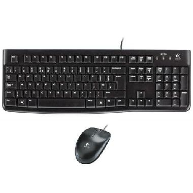 Logitech Desktop MK120 Česká verze / Klávesnice a myš / CZ verze / USB / Černá