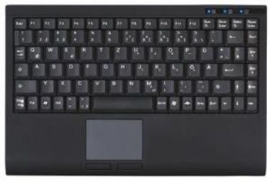Keysonic ACK-540U+ / DE /Mini-Keyboard / Touchpad / USB / černá