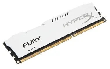 HyperX Fury White 8GB (1x 8GB) DDR3 1600MHz / CL10 / DIMM / 1.5V / Non-ECC / Un-Registered
