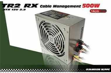 THERMALTAKE W0136 TR2 / 500W / pasivní PFC / ATX 12V 2.2 / 140mm ventilátor  / kabelový manager
