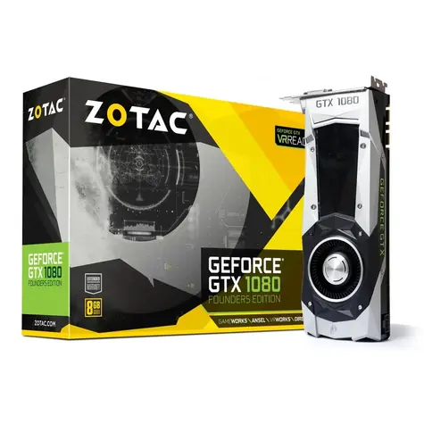 ZOTAC GeForce GTX 1080 Founders Edition / 1607-1733MHz / 8GB D5X 10GHz / 256-bit / DVI, HDMI, 3x DP / 225W (8)