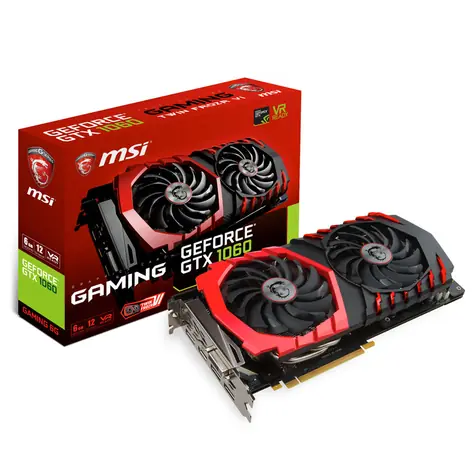 MSI GeForce GTX 1060 GAMING 6G / 1506-1746MHz / 6GB D5 8GHz / 192-bit / DVI, HDMI, 3x DP / 225W (8)