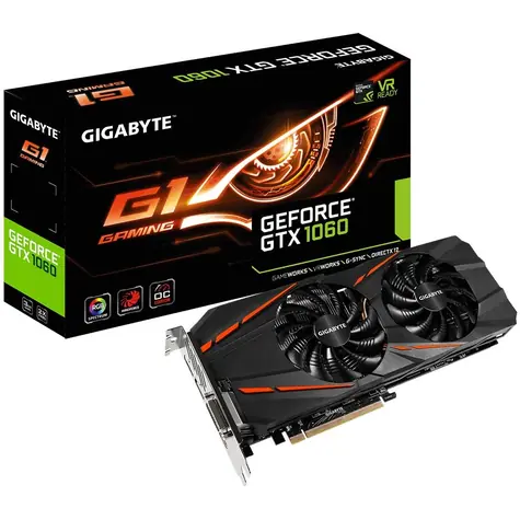 GIGABYTE GV-N1060G1 GAMING-3GD / 1594-1847MHz / 3GB D5 8GHz / 192-bit / DVI, HDMI, 3x DP / 225W (8)