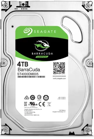Seagate BarraCuda 4TB / HDD / 3.5" SATA III / 5 900 rpm / 64MB cache / 2y