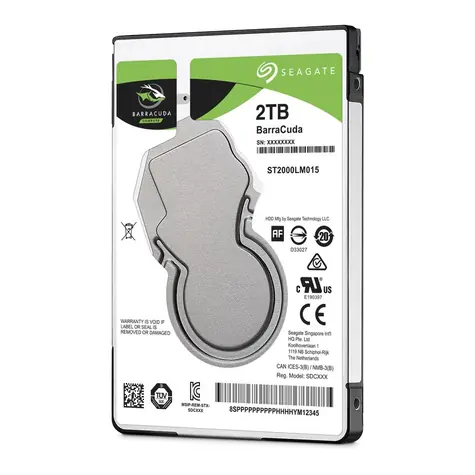 Seagate BarraCuda 2TB 128MB cache / 2.5" / SATAIII / 5400RPM / 128MB cache / 7mm