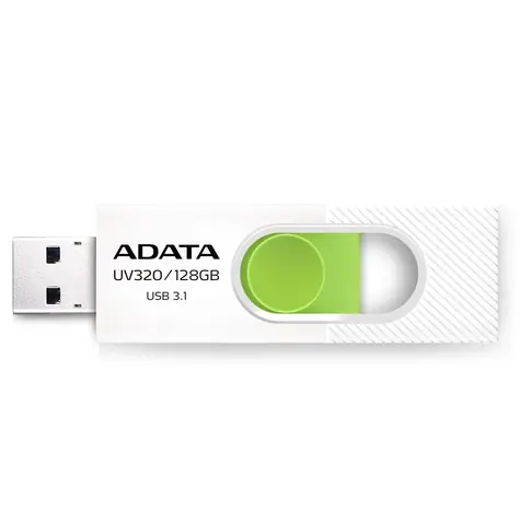 ADATA UV320 128GB bílo-zelená / Flash Disk / USB 3.1