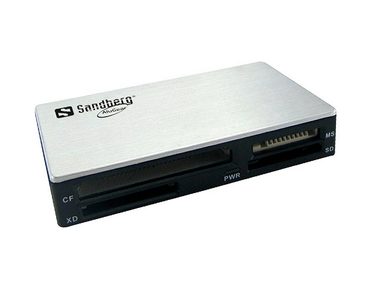 Sandberg USB 3.0 čtečka paměťových karet / stříbrná 