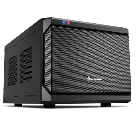 Sharkoon QB ONE černá / Mini-ITX / 2x USB 3.0 + 2x USB 2.0 / 1x 120 mm + 1x 80 mm / Bez zdroje