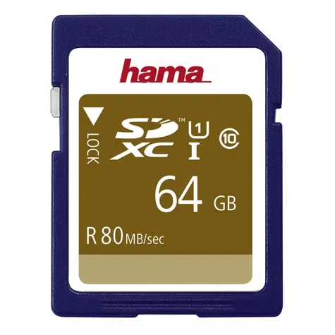 Hama SDXC 64 GB / Class 10 / 80 MBs / UHS-I