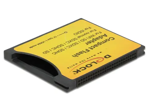 Delock Compact Flash adaptér pro iSDIO (WiFi SD) & SDHC & SDXC paměťové karty