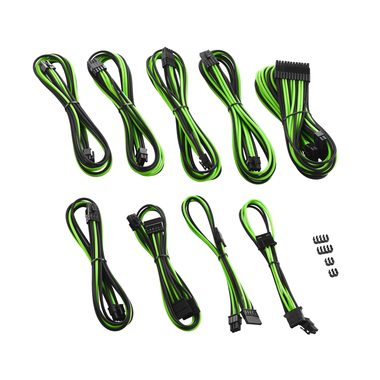 CableMod PRO ModMesh RT-Series Kabel Kits pro ASUS ROG & Seasonic - černo- světle zelená