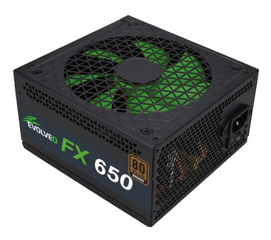 EVOLVEO FX 650 80Plus Bronze / 650W / aktivní PFC / ATX 12V 2.2 / 140mm ventilátor / 80PLUS Bronze / černá