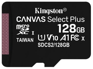 Kingston Canvas Plus microSDXC 128GB / UHS-I V10 / U1 / Class 10 