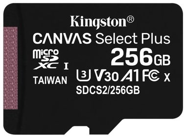 Kingston Canvas Plus microSDXC 256GB / UHS-I V10 / U1 / Class 10 