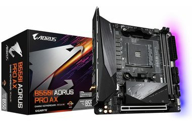 GIGABYTE B550I AORUS PRO AX / AMD B550 / DDR4 / SATA III RAID / USB / GLAN / M.2 / Wi-Fi / sc.AM4 / mITX