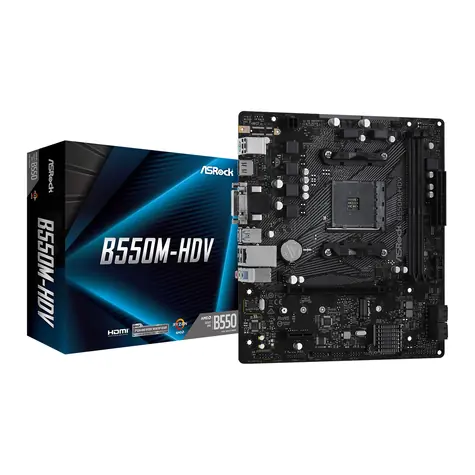 ASRock B550M-HDV / AMD B550 / DDR4 /  SATA III RAID / USB / GLAN / M.2 / sc.AM4 / mATX