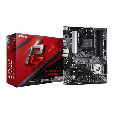 Základní deska ASRock B550 PHANTOM GAMING 4 / AMD B550 / DDR4 / SATA III RAID / USB / GLAN / M.2 / sc.AM4 / ATX