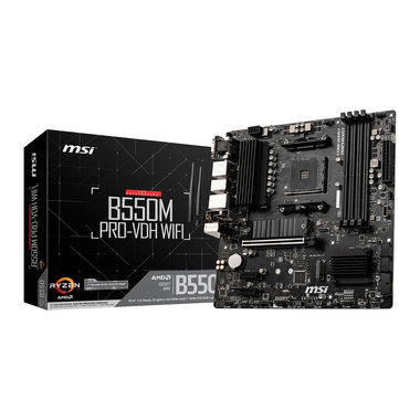 MSI B550M PRO-VDH WIFI / AMD B550 / DDR4 / SATA III RAID / USB / GLAN / M.2 / sc.AM4 / mATX