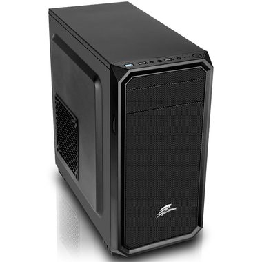 EVOLVEO Shaw 2 černá / mATX / 2x USB 2.0 + 1x USB 3.0 / bez zdroje / průhledná bočnice