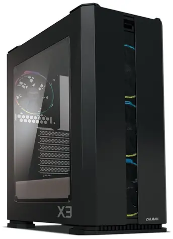 ZALMAN X3 černá / ATX / 2xUSB3.0 + 2xUSB 2.0 / 4x120mm ARGB / bez zdroje / průhledná bočnice
