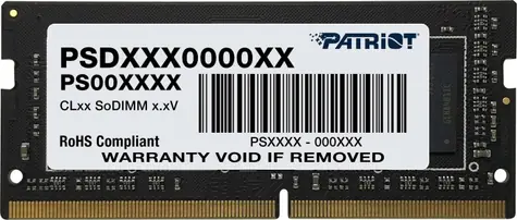 Patriot Signature 4GB (1x4GB) 2666MHz / SO-DIMM / DDR4 / CL19 / Unbuffered / Non-ECC / 1.2V