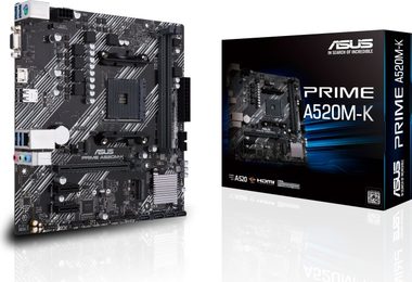 ASUS PRIME A520M-K / AMD A520 / DDR4 / SATA III RAID / USB / GLAN / M.2 / sc.AM4 / mATX