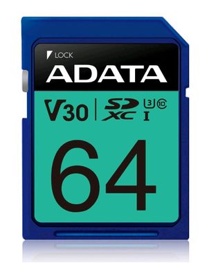 ADATA SDXC 512GB/ UHS-II / U3 / R: 100MBs / W: 80MBs / vhodné pro 4K