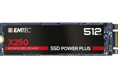 EMTEC Power Plus X250 512GB / M.2 / SATA III / 3D TLC / R:520MBps / W:500MBps / MTBF 2mh / 3y