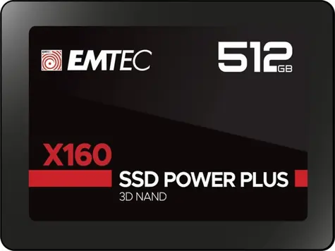 EMTEC Power Plus X160 512GB / 2.5" / SATA III / 3D TLC / R:520MBps / W:500MBps / MTBF 2mh / 3y