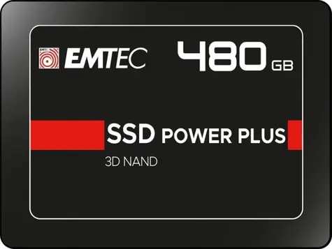 EMTEC Power Plus X150 480GB / 2.5" / SATA III / 3D TLC / R:520MBps / W:500MBps / IOPS: 70K&80K / MTBF 2mh / 3y