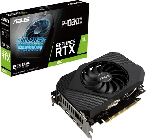 ASUS PHOENIX PH-RTX3060-12G / 1320-1777MHz / 12GB GDDR6 / 192-bit / 1x HDMI+3x DP / 170W (8)