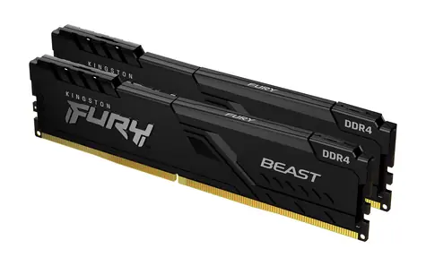 Kingston FURY Beast Black 16GB (2x 8GB) DDR4 3600MHz / CL17 / DIMM / 1.35V / Non-ECC / Un-Registered 