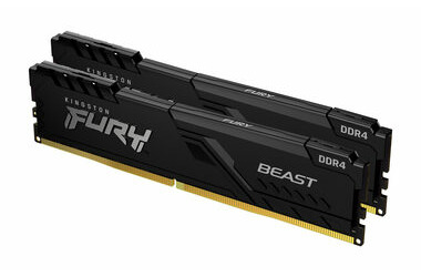 Kingston FURY Beast Black 64GB (2x 32GB) DDR4 3600MHz / CL18 / DIMM / 1.35V / Non-ECC / Un-Registered 