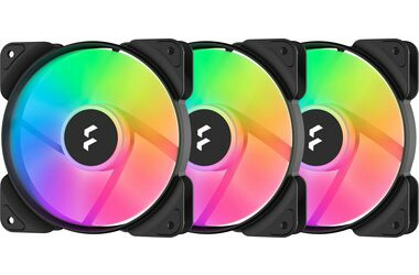 Fractal Design Aspect 12 RGB PWM černá (3 ks) / 120mm / Rifle Bearing / 33.2dB @ 500-2000RPM / A-RGB / 95.1 m3h / 4pin