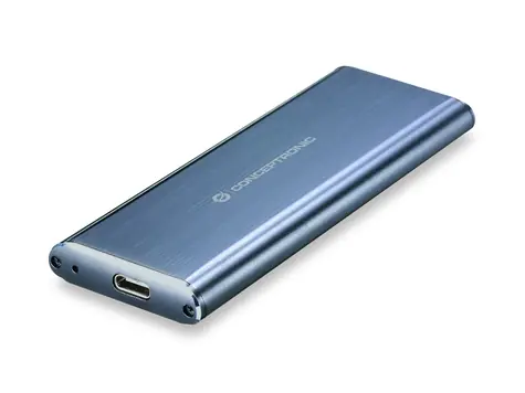 Conceptronic HDE01G Externí box pro M.2 SATA SSD modrá / USB 3.2 / M.2 SATA III 2280 